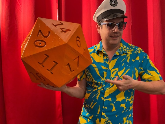 Giant D20 Dice – Oversized RPG Die, Jumbo Tabletop Dice, Theatrical Prop Dice, Mega Roleplay Decor