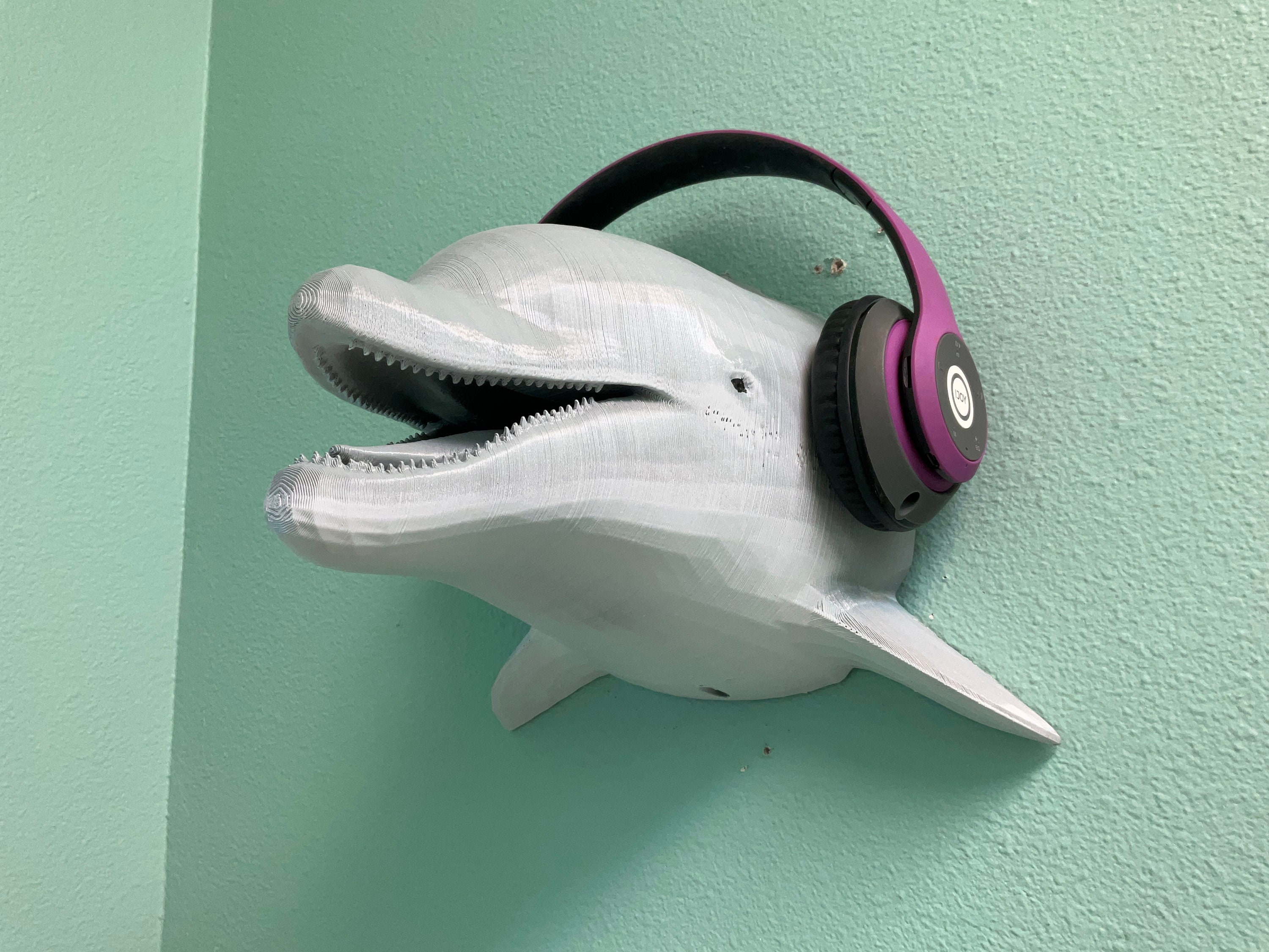 Bottlenose Dolphin Headphone Wall Hanger! Hanger Stand Like