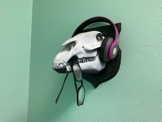 Support mural unique de crâne de cheval support d'écouteur