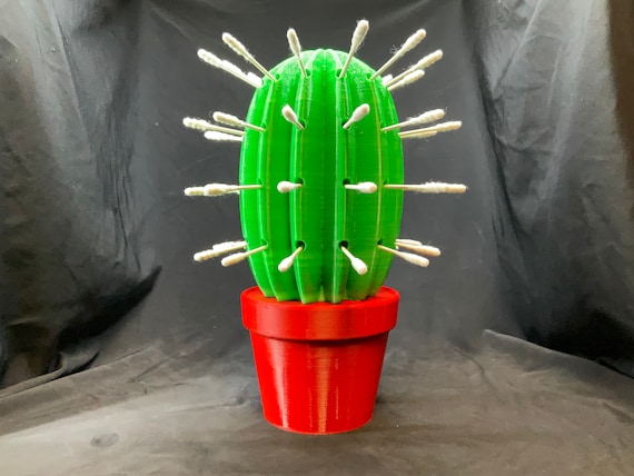 Cactus Q Tip Holder! Fun Cotton Swab Display for Bathroom, Dorm, Apartment.  Cowboy/Western/Southwestern-Themed, Old West Bath/Sink/Washroom.