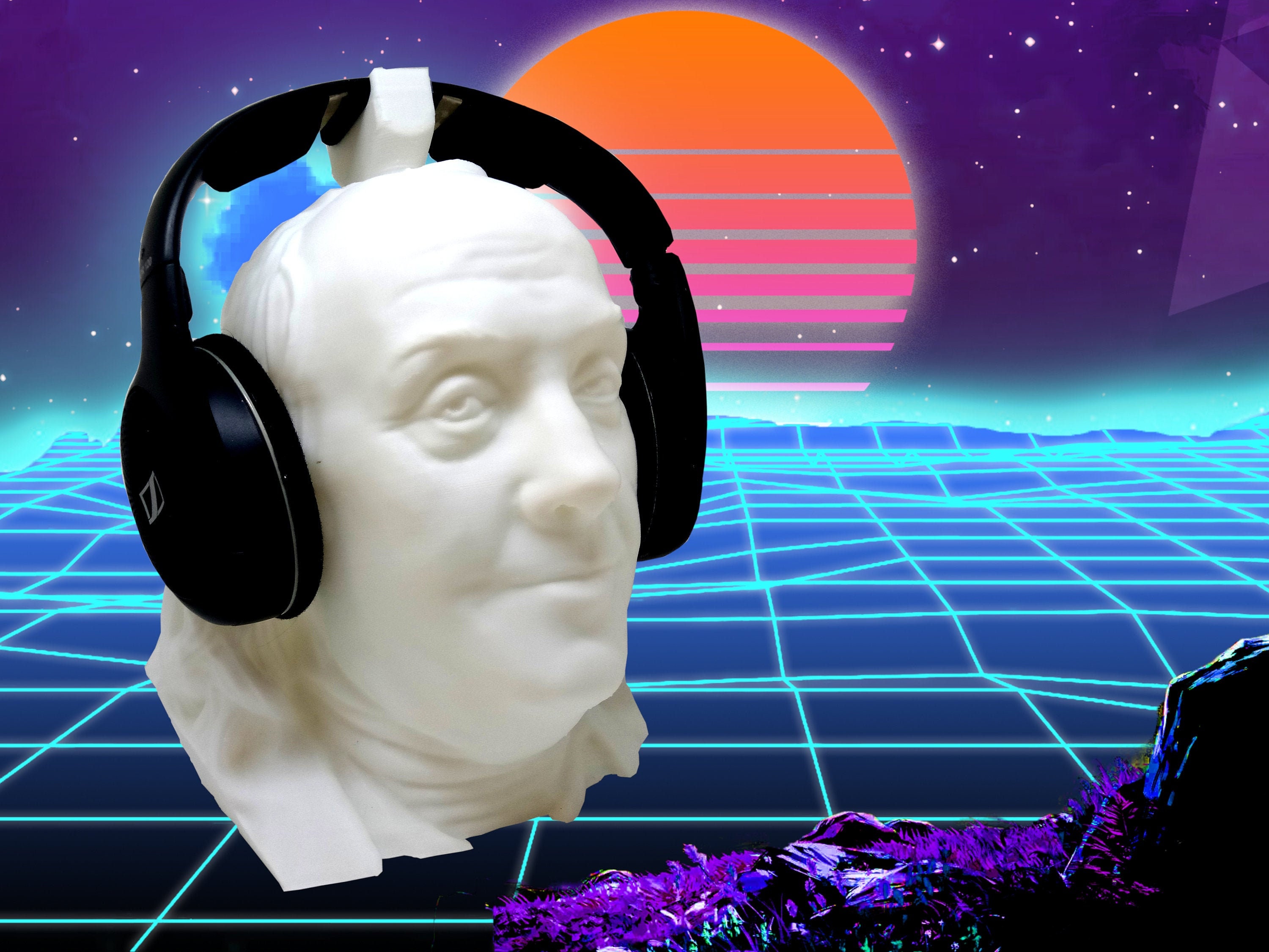 Ben Franklin Headphone Stand Headset 