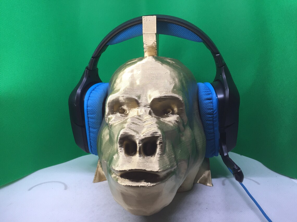 Fun Gorilla Headphone Stand Headset Hanger Rack Like Monkey Etsy