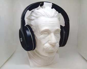 Einstein Headphone Stand! Headset Holder Rack, Physicist/Scientist Hanger Bust. Game/Hip Hop/Beats Home Recording/Producer, Desk/PC Gaming!