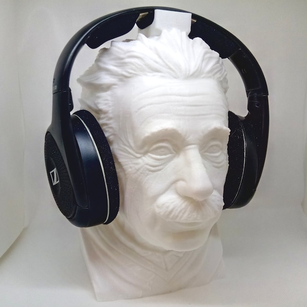 Einstein Headphone Stand! Headset Holder Rack, Physicist/Scientist Hanger Bust. Game/Hip Hop/Beats Home Recording/Producer, Desk/PC Gaming!