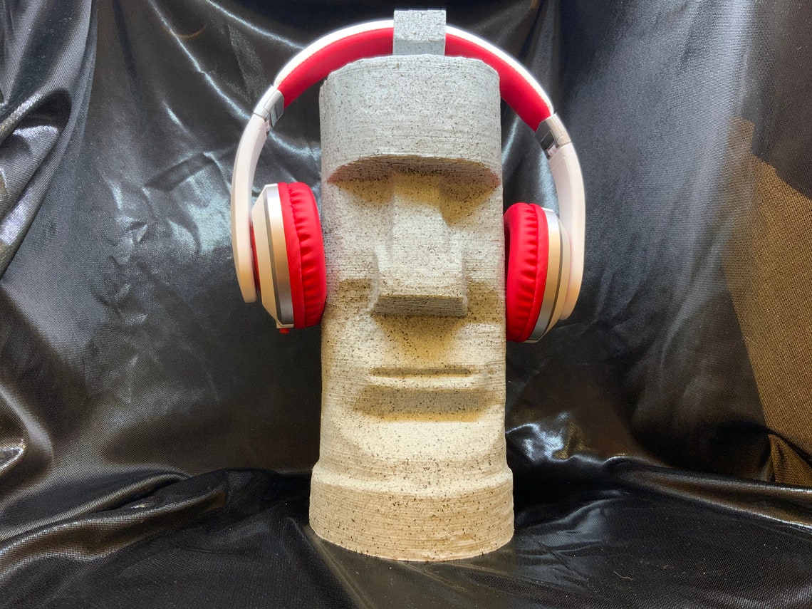 Moai Statue Headphone Rack Easter Island Statue Headset Etsy