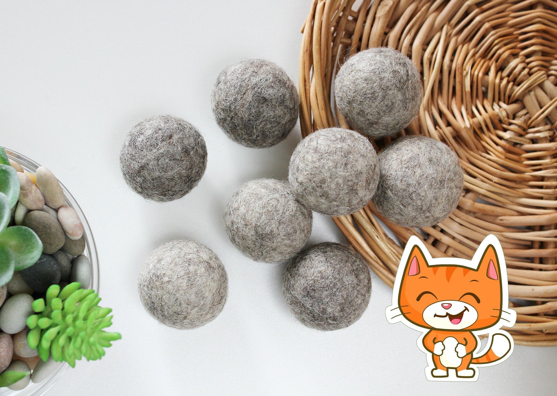 felt cat balls