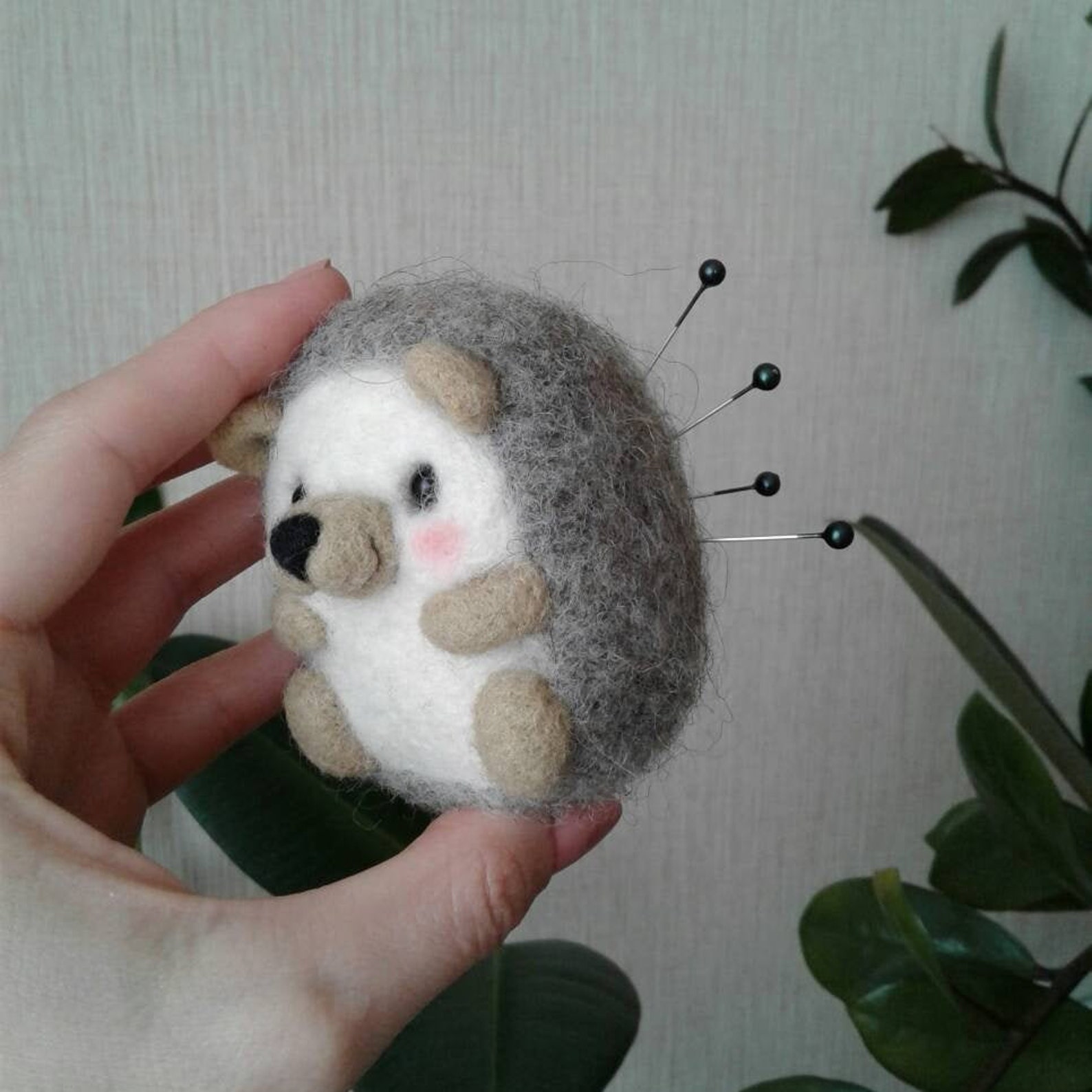 Hedgehog pin cushion Pincushion animal Gift for sewing Etsy