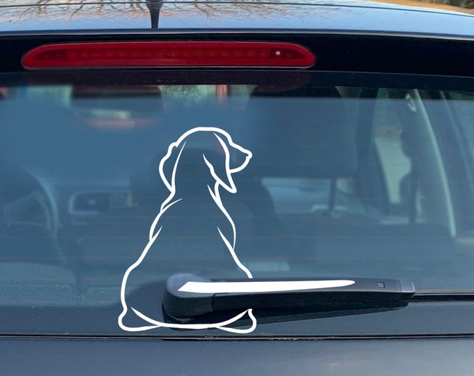 Car Sticker Dog Windshield Wiper Dog Sticker Car Decal Sticker Etsy