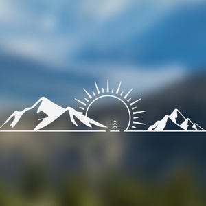 Landschap camperstickers, camperstickers, bestelwagenstickers, vanlife-stickers, caravanstickers, campervan, camper, recreatievoertuig, kamperen en reizen