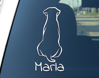 Autoaufkleber Labrador Hunde Aufkleber Auto Namen Decal Sticker Vinyl