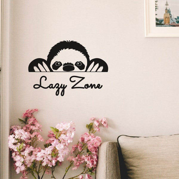 Lazy Zone Sloth Sticker Wall Mural Sticker Bedroom Sticker Decal Vinyl