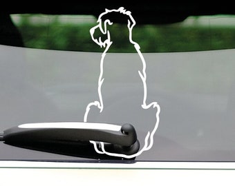 Car Sticker Dog Windshield Wiper Wolfhound Sticker Car Decal Sticker Vinyl