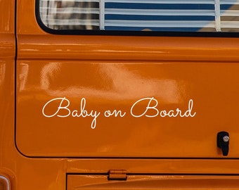 Schriftzug Baby on Board Autoaufkleber Aufkleber Auto Wohnmobil Camper Decal Sticker Vinyl