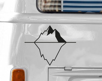 Camper-Van Aufkleber 'Eisberg' - Design | Vielseitige Sticker für Camping, Reisejournale & Mehr | Hochwertiges Vinyl