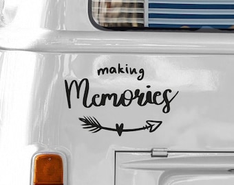 Autocollant pour camping-car 'Making Memories' - Camping Design | Autocollants polyvalents pour le camping, les journaux de voyage et plus encore | Vinyle de haute qualité