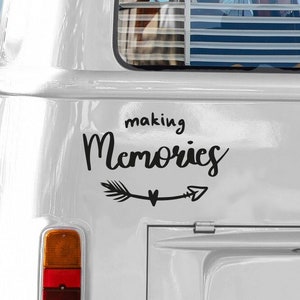 Camper-Van Aufkleber 'Making Memories' Camping Design Vielseitige Sticker für Camping, Reisejournale & Mehr Hochwertiges Vinyl Bild 1