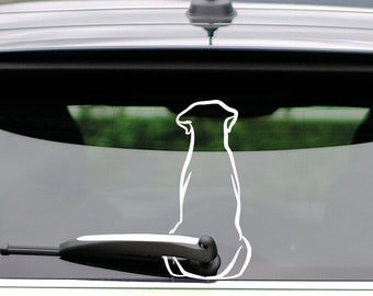 Autocollant de voiture chien essuie-glace labrador autocollant de voiture autocollant vinyle