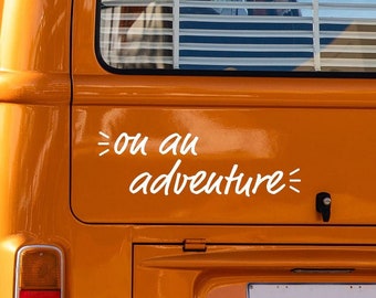 Autocollant de voiture sur une aventure, autocollant de Camping-Car, accessoires de Camping en vinyle