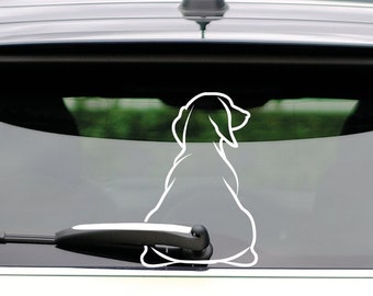 Autoaufkleber Hund Scheibenwischer Hunde Aufkleber Auto Decal Sticker Vinyl