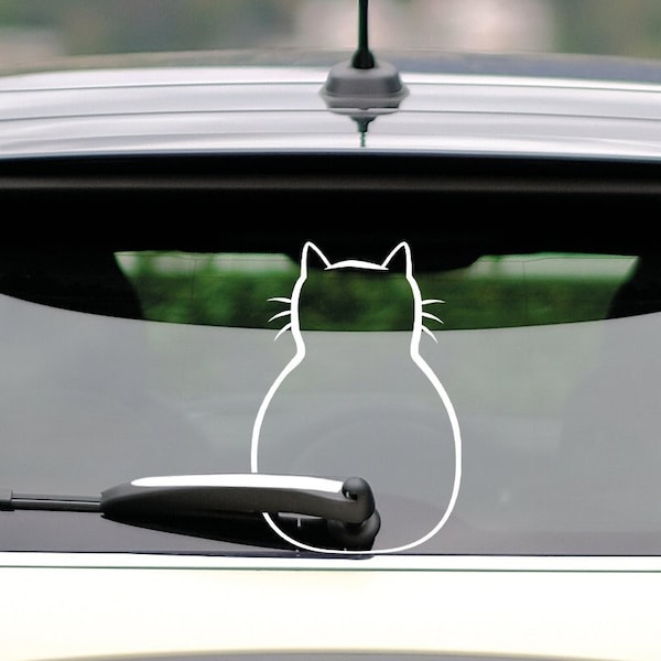 Autoaufkleber Katze Scheibenwischer Chubby Cat Aufkleber Auto Decal Sticker Vinyl