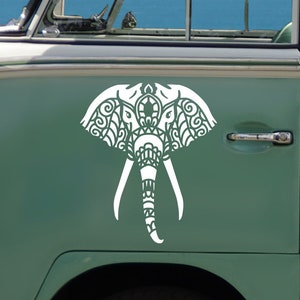 Car sticker mandala elephant sticker car motorhome sticker camper sticker camping accessories vinyl