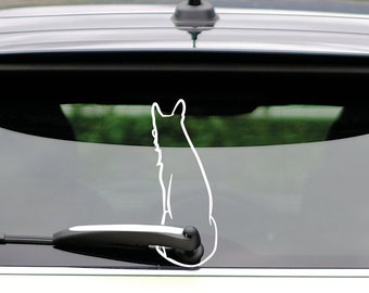 German Shepherd Car Sticker Dog Windshield Wiper Sticker Car Decal Sticker Vinyl