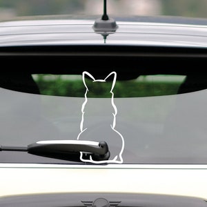 Corgi Car Sticker Dog Windshield Wiper Sticker Car Decal Sticker Vinyl