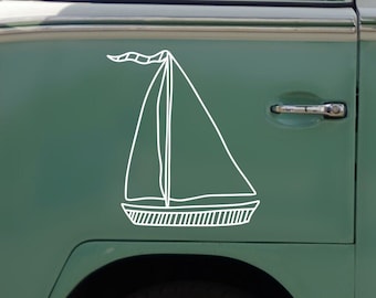 Segelboot Autoaufkleber Aufkleber Auto Camper Sticker  Camping Zubehör Vinyl