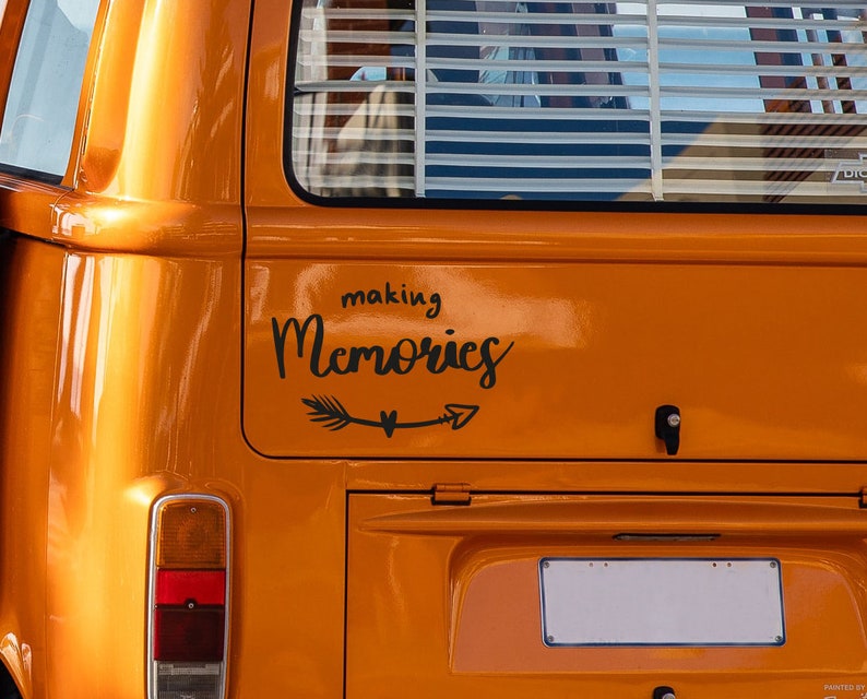Camper-Van Aufkleber 'Making Memories' Camping Design Vielseitige Sticker für Camping, Reisejournale & Mehr Hochwertiges Vinyl Bild 4