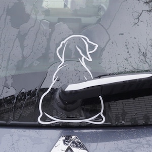 Dachshund Car Sticker Dog Windshield Wiper Dog Sticker Car Decal Sticker Vinyl