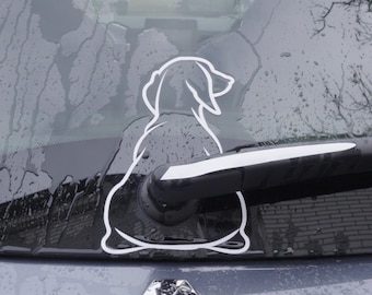 Dachshund Car Sticker Dog Windshield Wiper Dog Sticker Car Decal Sticker Vinyl
