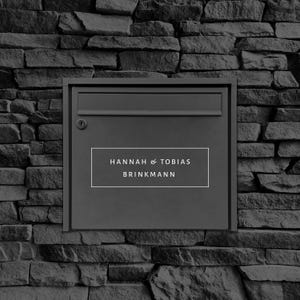 Personalisierter Aufkleber für Briefkasten Sticker für Briefkasten mit eigenem Namen