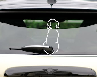 Beagle Car Sticker Dog Windshield Wiper Sticker Car Decal Sticker Vinyl