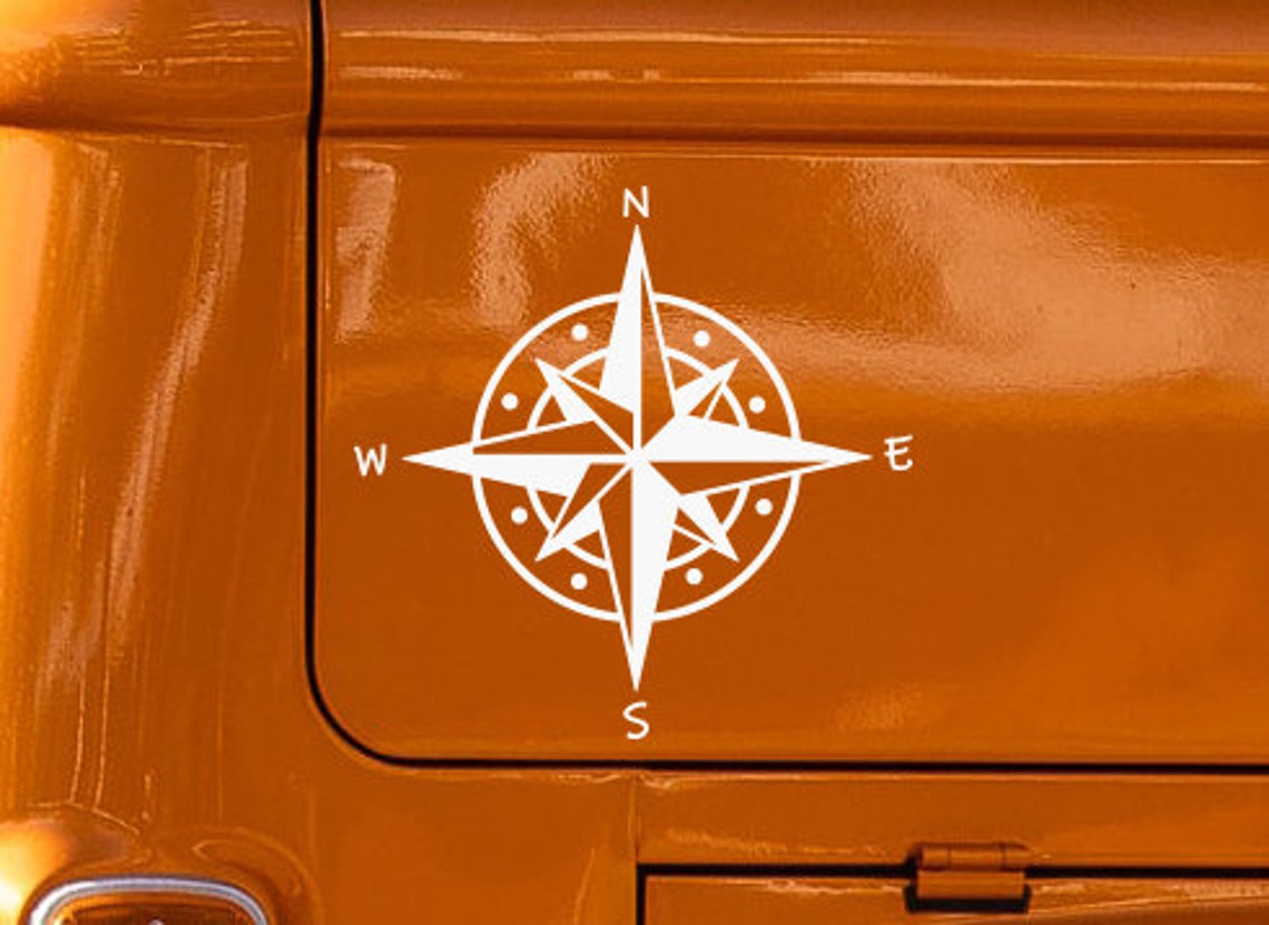 Compass Car Sticker Sticker Car Camper Sticker Decal Vinyl Etsy Ireland