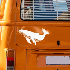Whale with Heart Car Sticker Decal Car Motorhome Camper Camping Accessories Sticker Vinyl