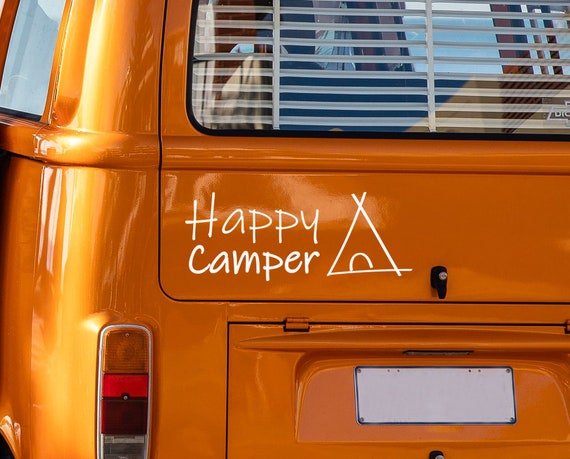 Happy Camper Autoaufkleber Aufkleber Auto Wohnmobil Aufkleber