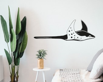 Manta Rochen Wand Wandtattoo Schlafzimmer Wohnzimmer Sticker Decal Vinyl