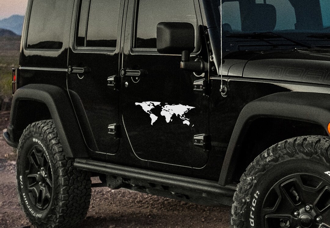 Car Sticker Car World Map Motorhome Sticker Camper Sticker Camping ...