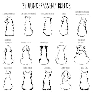 Car sticker dog – 39 dog breeds (Labrador, Dachshund, German Shepherd, etc.) | Windscreen wiper sticker