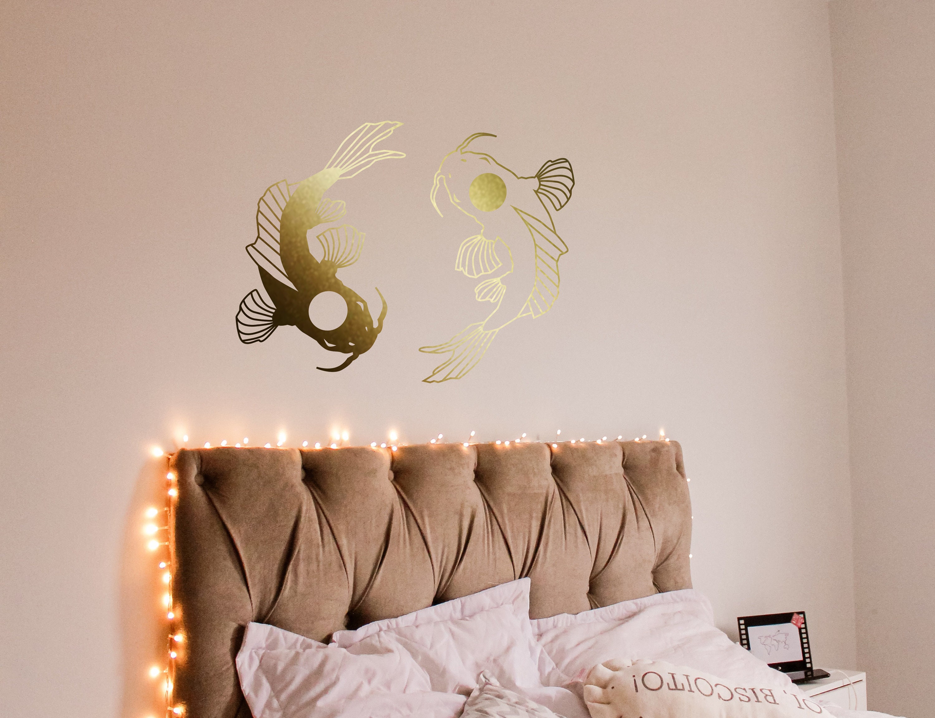 Kois Yin Yang Fish Decal Wall Wall Decal Bedroom Sticker Decal Etsy