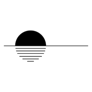 Synthwave Sunrise | Camper Sticker for Car, Laptop, Notebook, Water Bottle | Weatherproof Vinyl Decal
