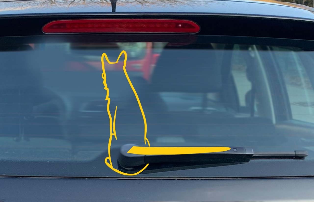 Sticker Duitse herder, 2 jaar oud, liegen