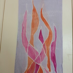 Abstract Batik Scarf/Pastel Scarf/Organic Cotton