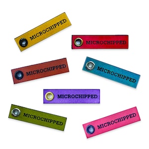 マイクロチップ付きレザータグ