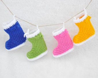 Crochet instructions rubber boots Advent calendar