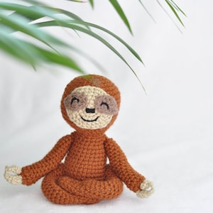 Crochet pattern yoga sloth, meditation *suitable for beginners*