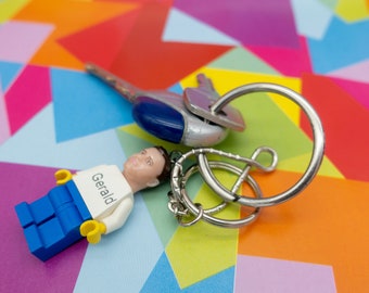 keychain for LEGO minifigure with your individual handmade head