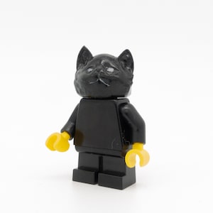 black cat with figure from LEGO