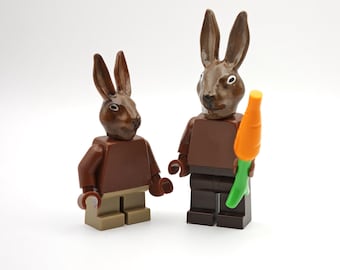 Zając Wielkanocny i Króliczek - Głowa Polytoy3d z ciałem figurki LEGO