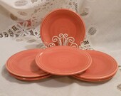 Vintage Original Rose Salmon Genuine Fiesta 6-3 8 quot Bread Butter Plate Pink Homer Laughlin China Co USA c1951